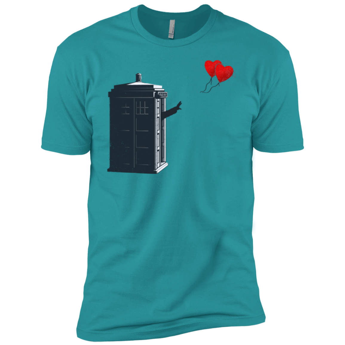 T-Shirts Tahiti Blue / X-Small Dr Banksy Heart Balloon Men's Premium T-Shirt