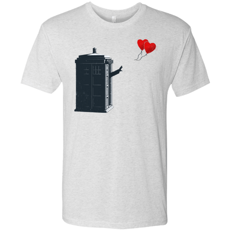 T-Shirts Heather White / Small Dr Banksy Heart Balloon Men's Triblend T-Shirt