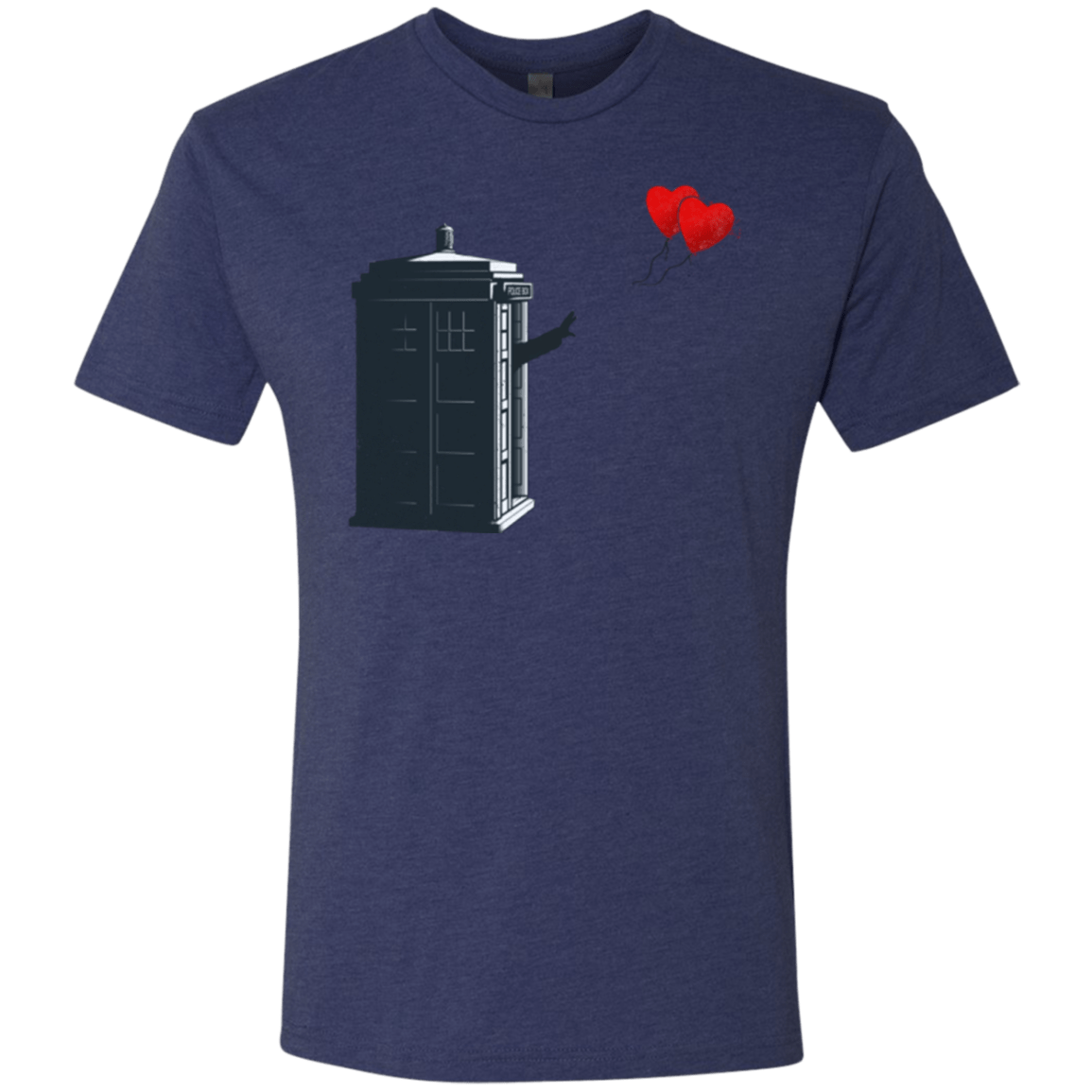 T-Shirts Vintage Navy / Small Dr Banksy Heart Balloon Men's Triblend T-Shirt