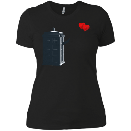 T-Shirts Black / X-Small Dr Banksy Heart Balloon Women's Premium T-Shirt