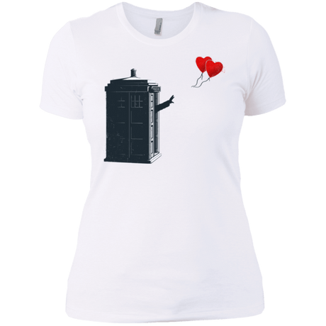 T-Shirts White / X-Small Dr Banksy Heart Balloon Women's Premium T-Shirt