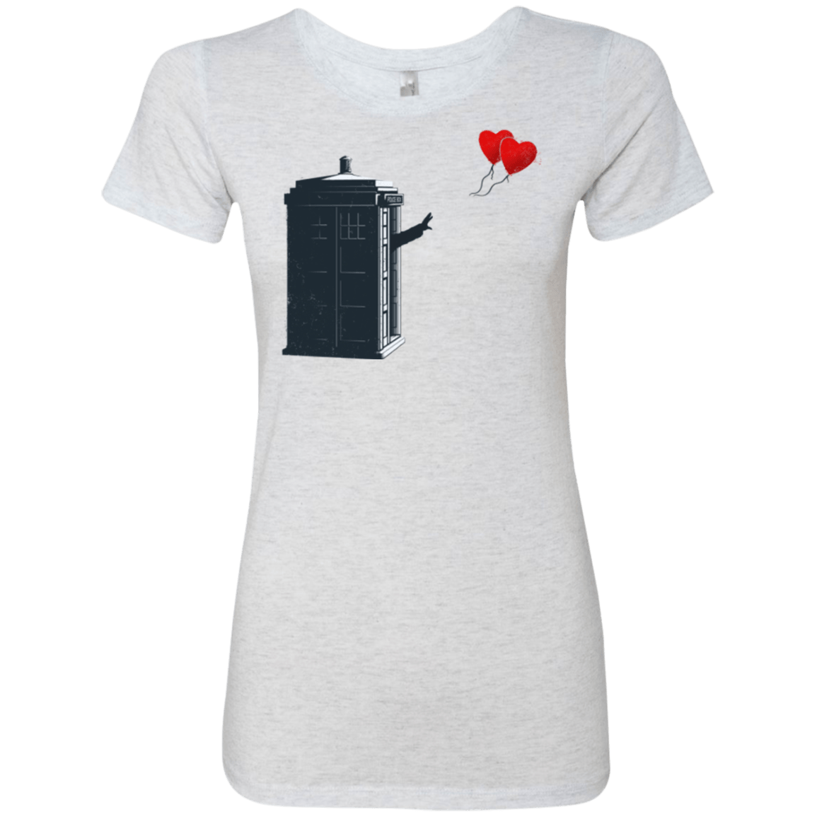 T-Shirts Heather White / Small Dr Banksy Heart Balloon Women's Triblend T-Shirt