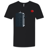 T-Shirts Black / X-Small Dr Banksy Rose Balloon Men's Premium V-Neck