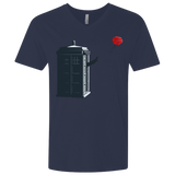 T-Shirts Midnight Navy / X-Small Dr Banksy Rose Balloon Men's Premium V-Neck