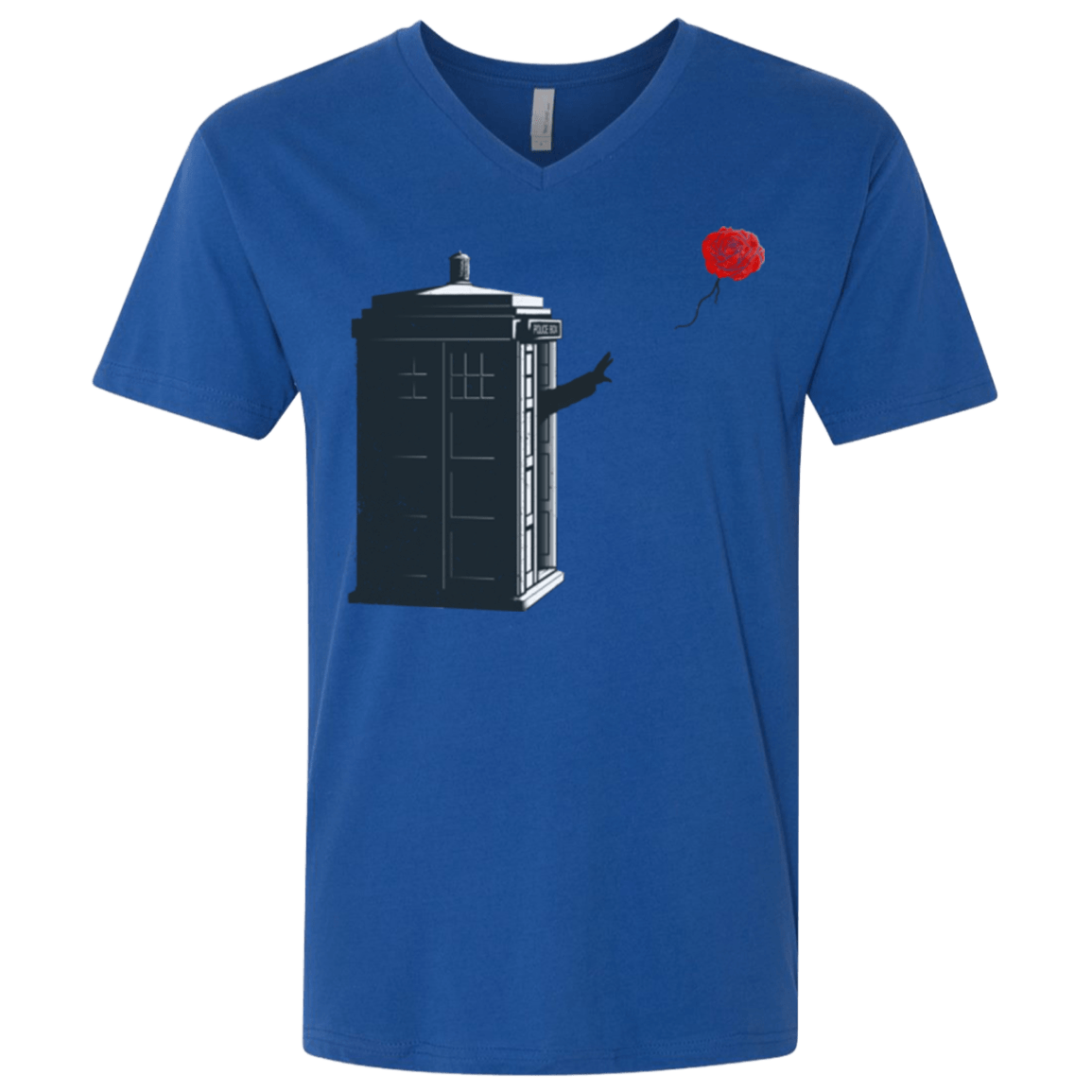 Dr Banksy Rose Balloon Men's Premium V-Neck