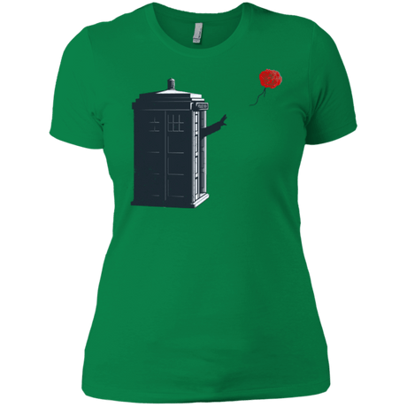 T-Shirts Kelly Green / X-Small Dr Banksy Rose Balloon Women's Premium T-Shirt