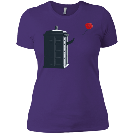 T-Shirts Purple / X-Small Dr Banksy Rose Balloon Women's Premium T-Shirt