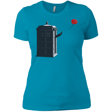 T-Shirts Turquoise / X-Small Dr Banksy Rose Balloon Women's Premium T-Shirt
