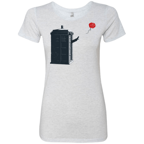 T-Shirts Heather White / Small Dr Banksy Rose Balloon Women's Triblend T-Shirt