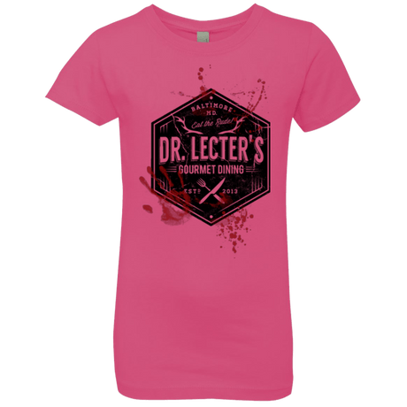 T-Shirts Hot Pink / YXS Dr. Lecter's Gourmet Dining Girls Premium T-Shirt