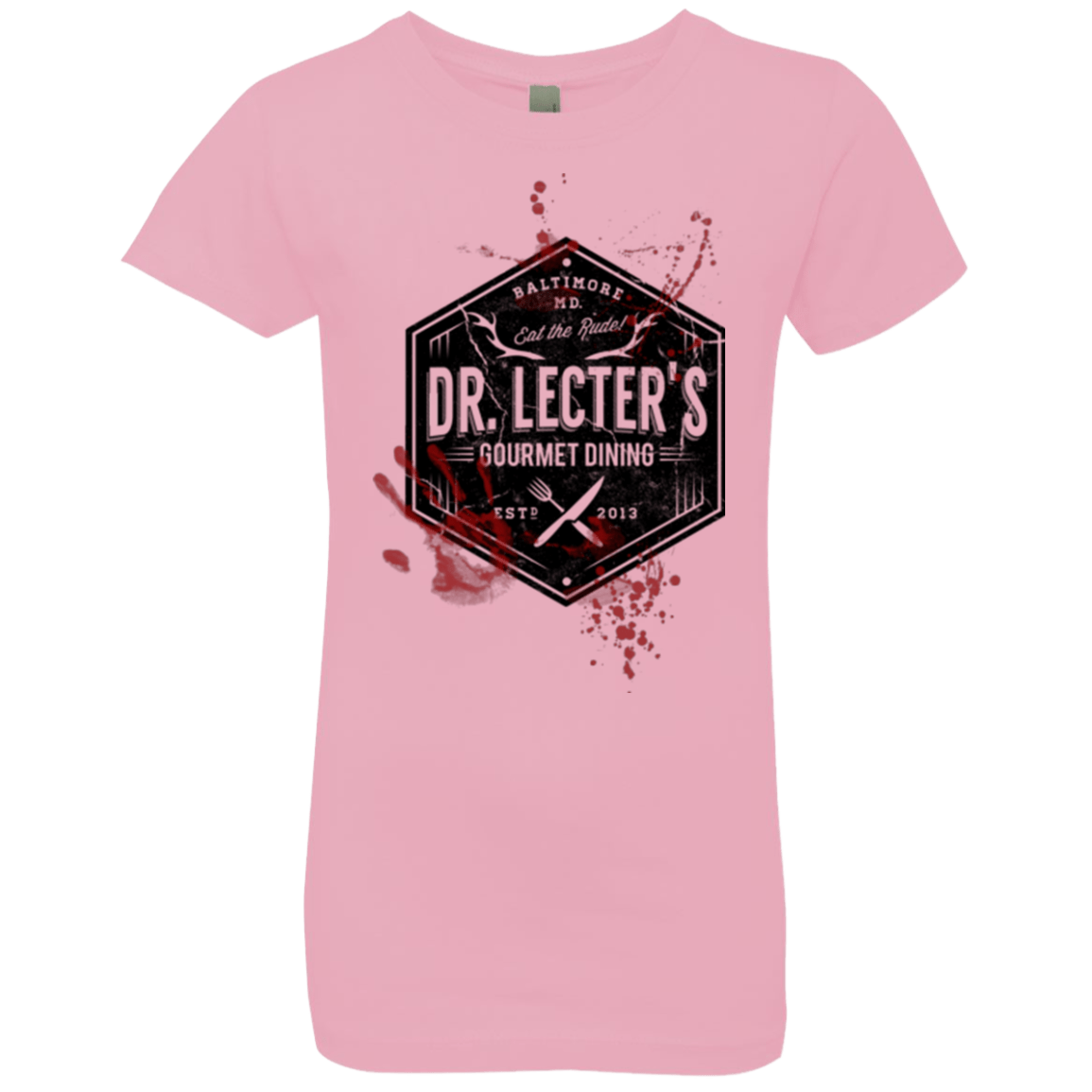 T-Shirts Light Pink / YXS Dr. Lecter's Gourmet Dining Girls Premium T-Shirt