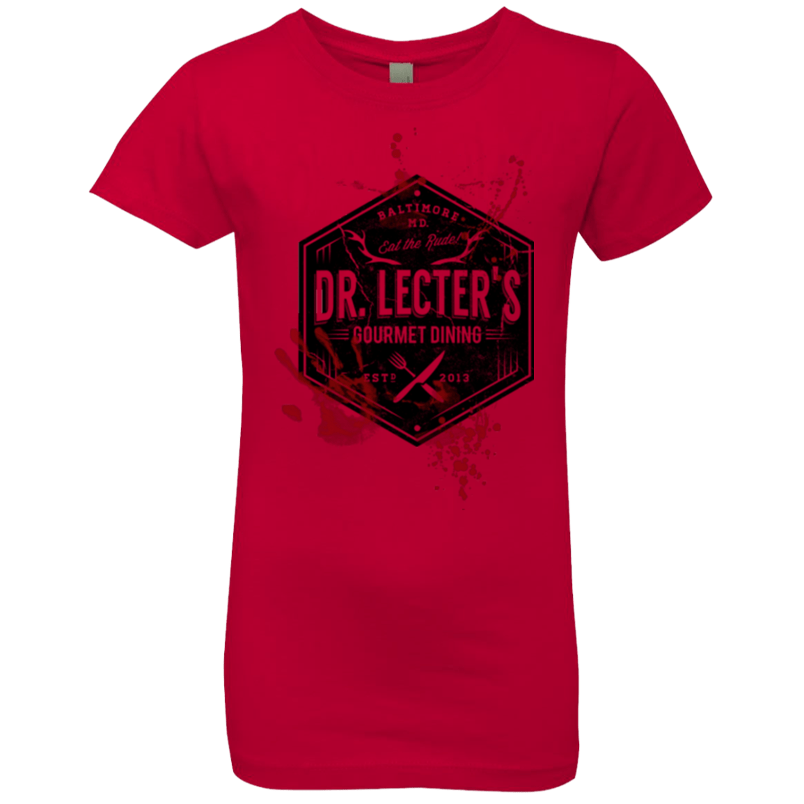 T-Shirts Red / YXS Dr. Lecter's Gourmet Dining Girls Premium T-Shirt