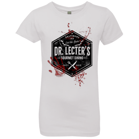 T-Shirts White / YXS Dr. Lecter's Gourmet Dining Girls Premium T-Shirt