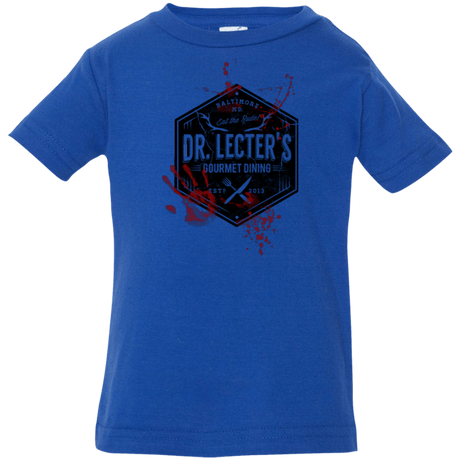 T-Shirts Royal / 6 Months Dr. Lecter's Gourmet Dining Infant Premium T-Shirt