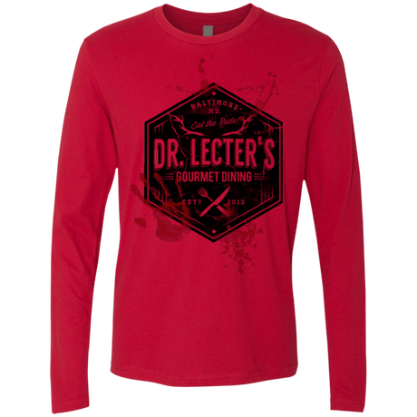 T-Shirts Red / Small Dr. Lecter's Gourmet Dining Men's Premium Long Sleeve