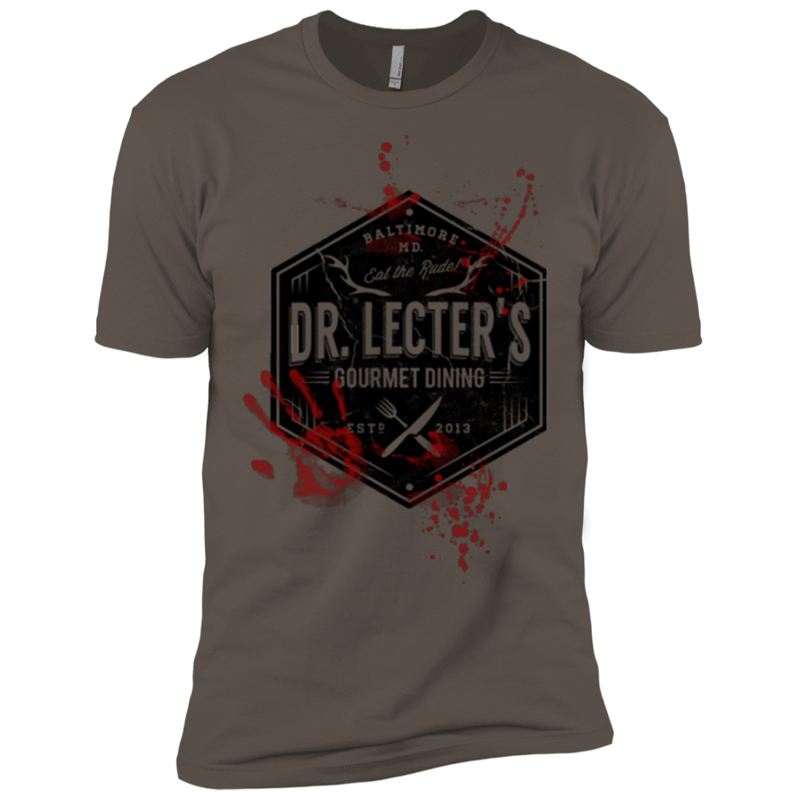 T-Shirts Warm Grey / X-Small Dr. Lecter's Gourmet Dining Men's Premium T-Shirt
