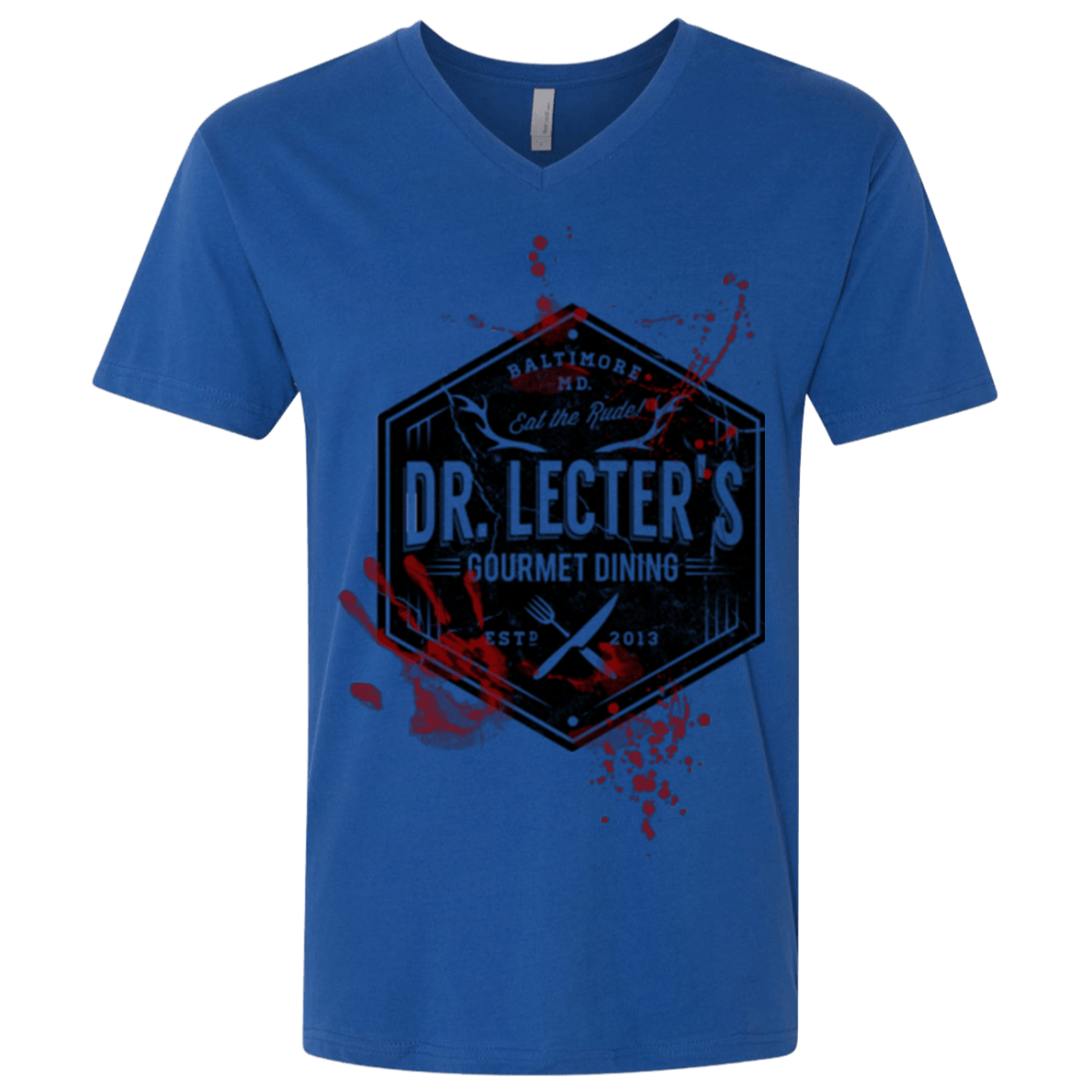 T-Shirts Royal / X-Small Dr. Lecter's Gourmet Dining Men's Premium V-Neck