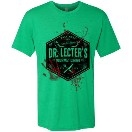 T-Shirts Envy / Small Dr. Lecter's Gourmet Dining Men's Triblend T-Shirt