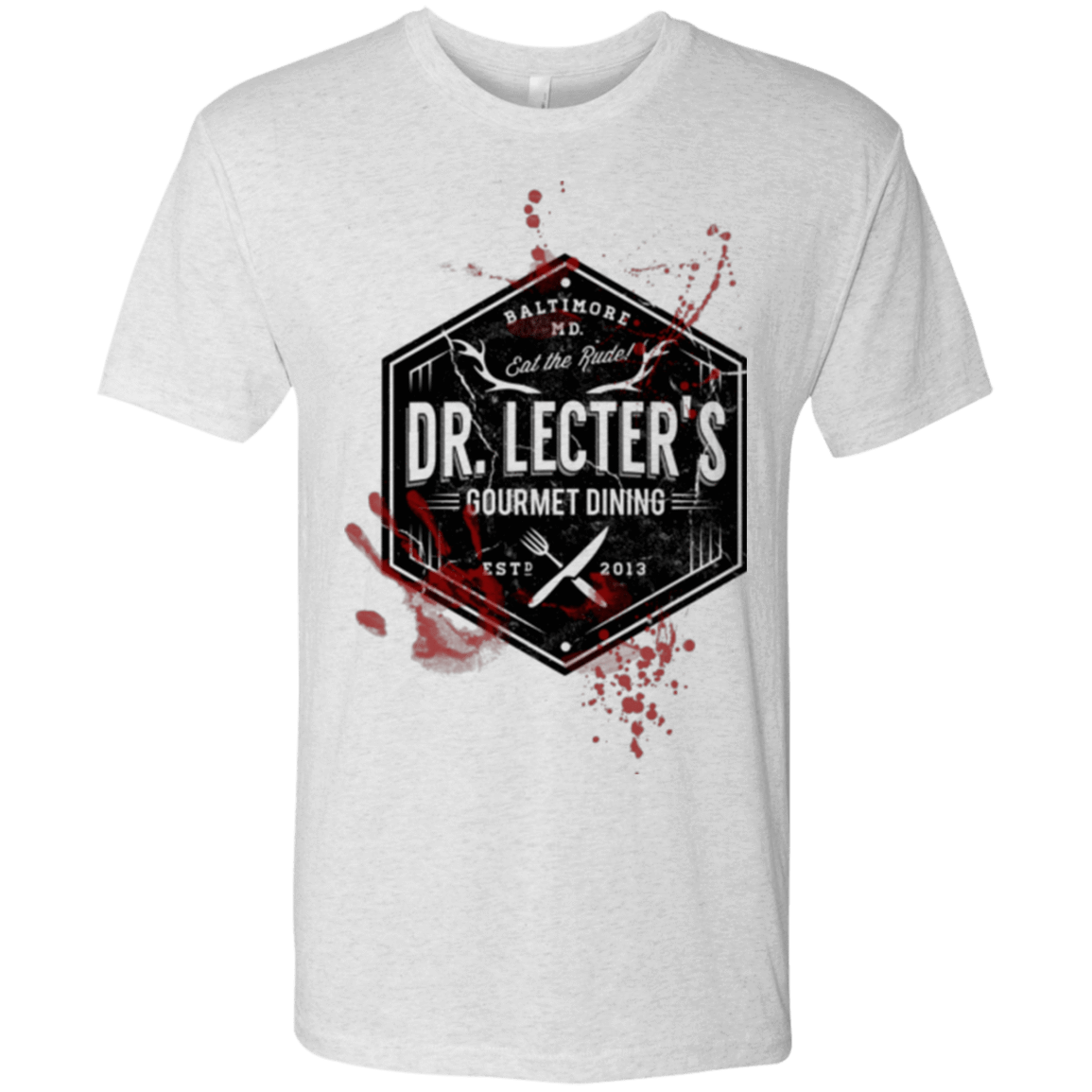 T-Shirts Heather White / Small Dr. Lecter's Gourmet Dining Men's Triblend T-Shirt