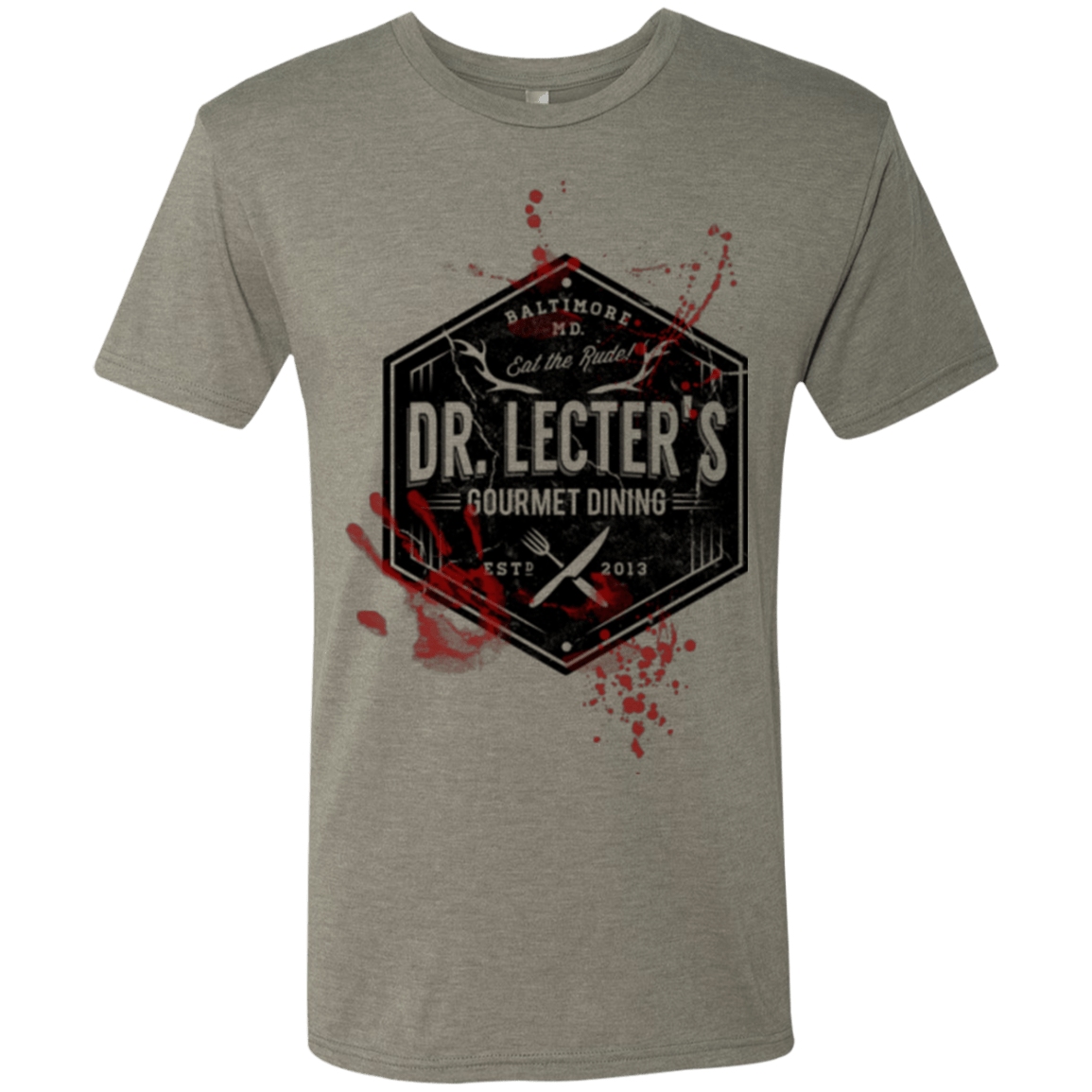 T-Shirts Venetian Grey / Small Dr. Lecter's Gourmet Dining Men's Triblend T-Shirt