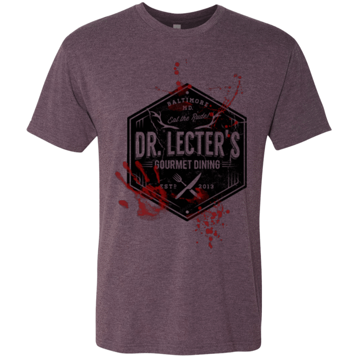 T-Shirts Vintage Purple / Small Dr. Lecter's Gourmet Dining Men's Triblend T-Shirt