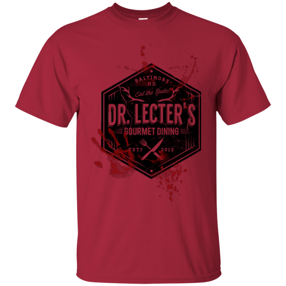 T-Shirts Cardinal / Small Dr. Lecter's Gourmet Dining T-Shirt
