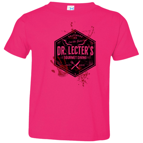 T-Shirts Hot Pink / 2T Dr. Lecter's Gourmet Dining Toddler Premium T-Shirt