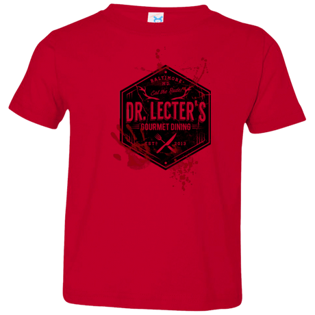 T-Shirts Red / 2T Dr. Lecter's Gourmet Dining Toddler Premium T-Shirt