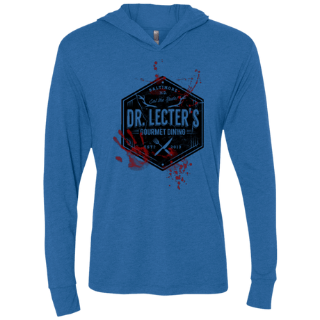 T-Shirts Vintage Royal / X-Small Dr. Lecter's Gourmet Dining Triblend Long Sleeve Hoodie Tee