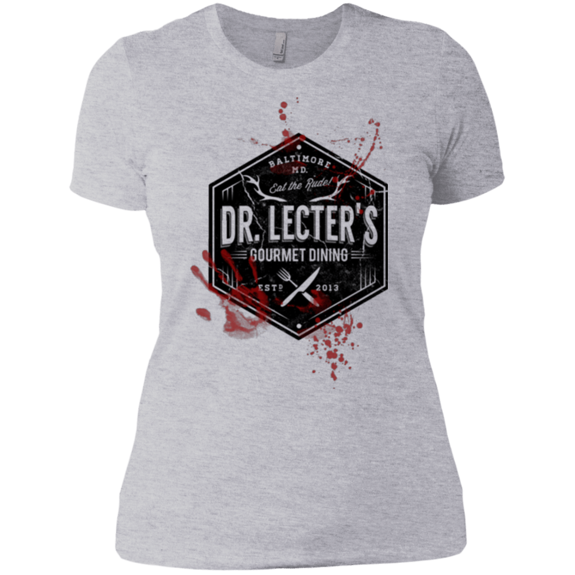 T-Shirts Heather Grey / X-Small Dr. Lecter's Gourmet Dining Women's Premium T-Shirt