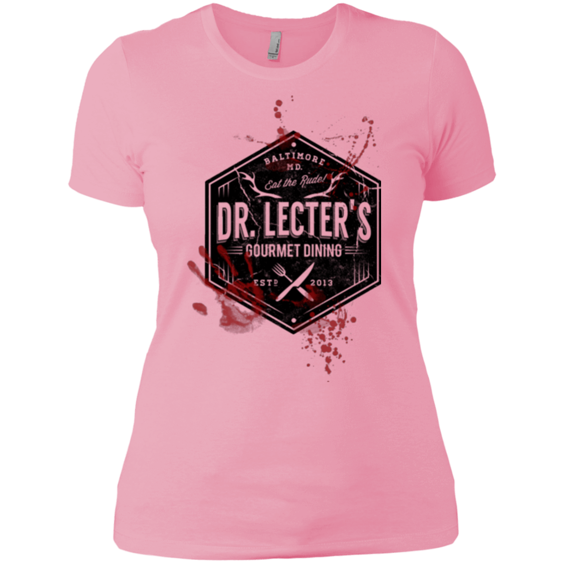 T-Shirts Light Pink / X-Small Dr. Lecter's Gourmet Dining Women's Premium T-Shirt