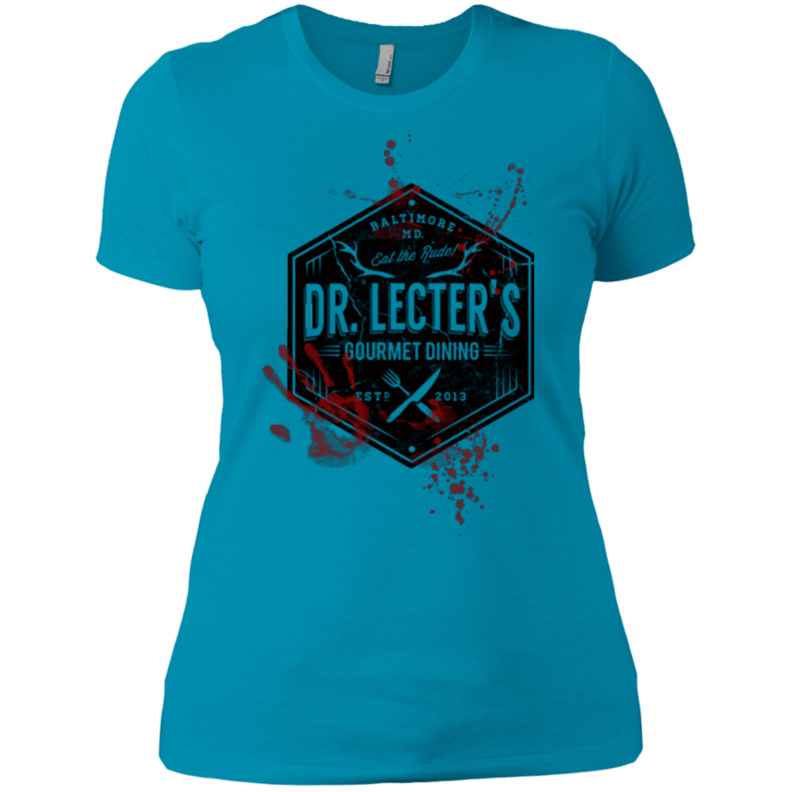 T-Shirts Turquoise / X-Small Dr. Lecter's Gourmet Dining Women's Premium T-Shirt