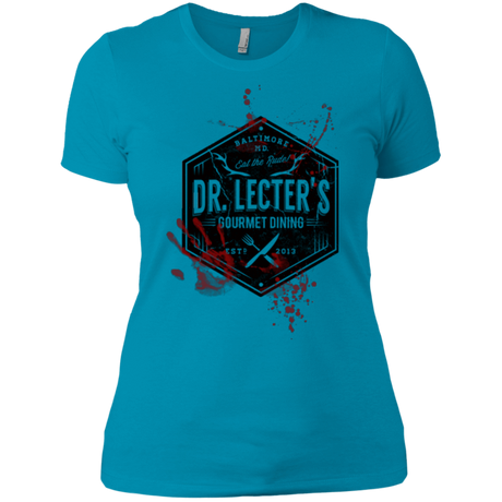 T-Shirts Turquoise / X-Small Dr. Lecter's Gourmet Dining Women's Premium T-Shirt