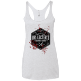 T-Shirts Heather White / X-Small Dr. Lecter's Gourmet Dining Women's Triblend Racerback Tank