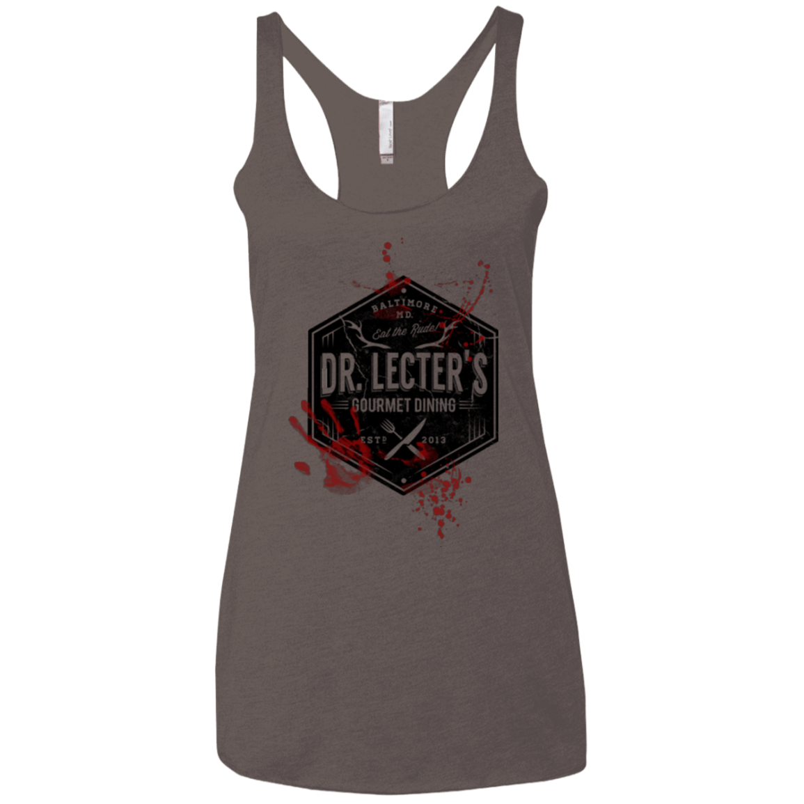T-Shirts Macchiato / X-Small Dr. Lecter's Gourmet Dining Women's Triblend Racerback Tank
