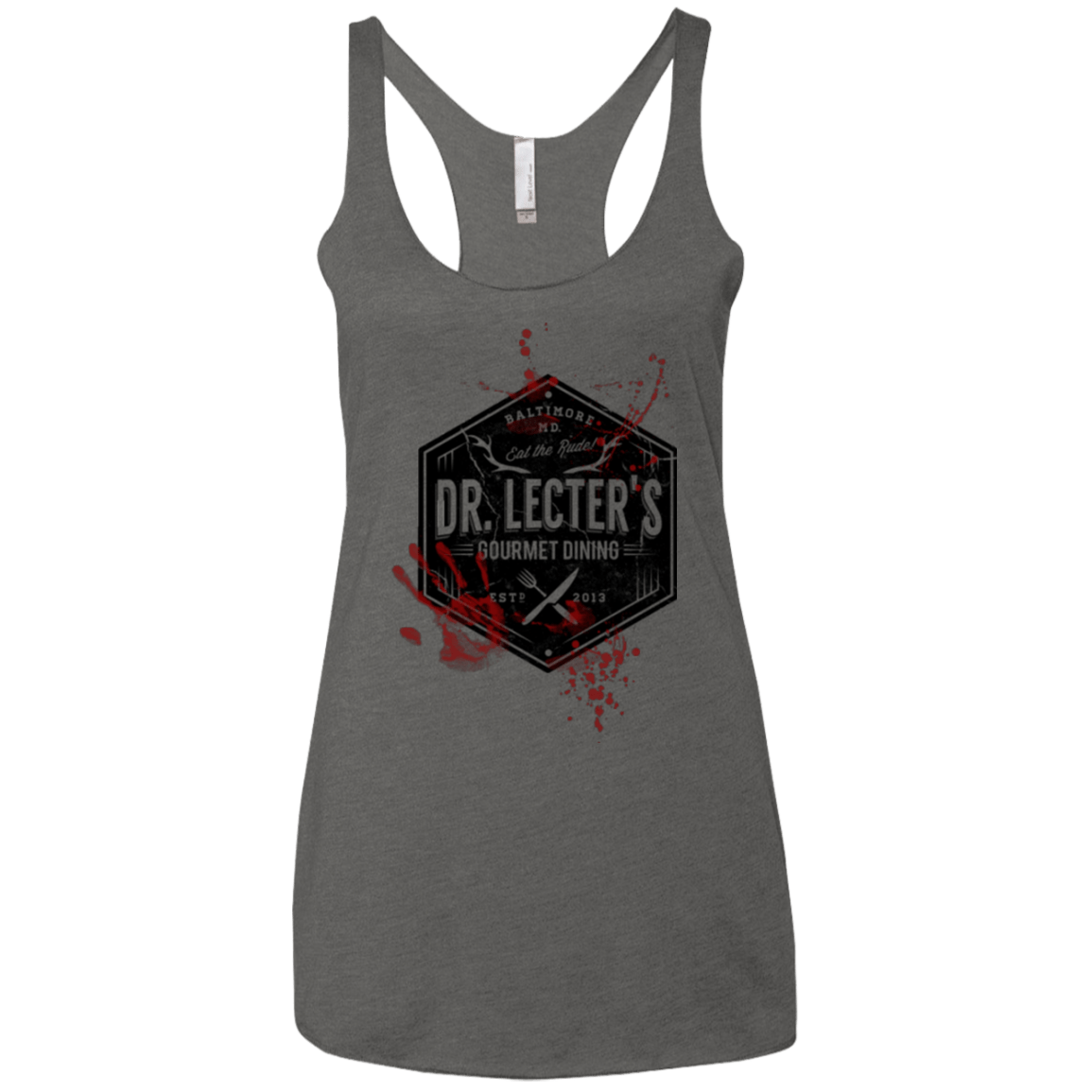 T-Shirts Premium Heather / X-Small Dr. Lecter's Gourmet Dining Women's Triblend Racerback Tank