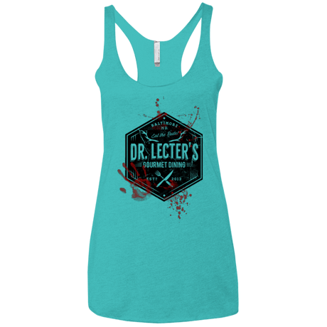 T-Shirts Tahiti Blue / X-Small Dr. Lecter's Gourmet Dining Women's Triblend Racerback Tank