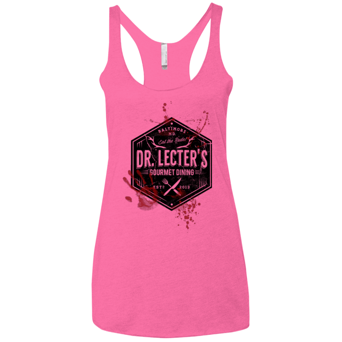 T-Shirts Vintage Pink / X-Small Dr. Lecter's Gourmet Dining Women's Triblend Racerback Tank