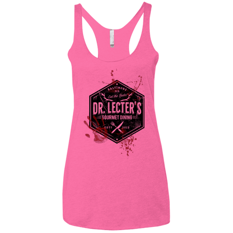 T-Shirts Vintage Pink / X-Small Dr. Lecter's Gourmet Dining Women's Triblend Racerback Tank