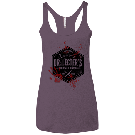 T-Shirts Vintage Purple / X-Small Dr. Lecter's Gourmet Dining Women's Triblend Racerback Tank