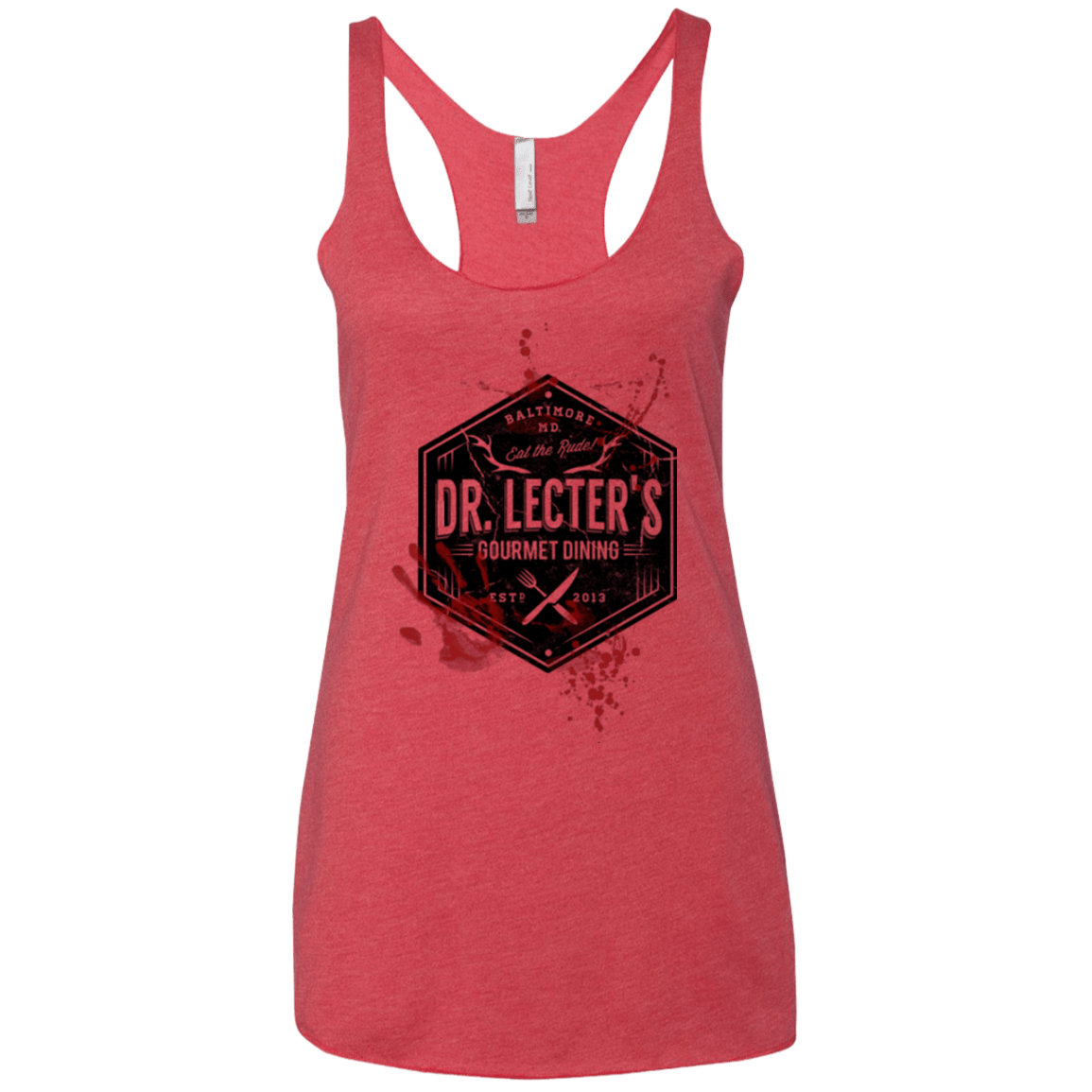 T-Shirts Vintage Red / X-Small Dr. Lecter's Gourmet Dining Women's Triblend Racerback Tank