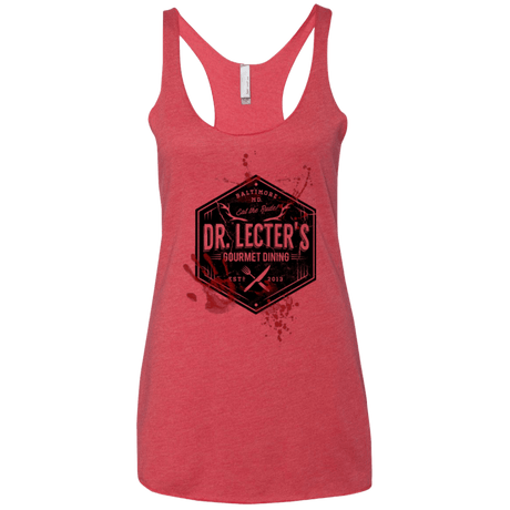 T-Shirts Vintage Red / X-Small Dr. Lecter's Gourmet Dining Women's Triblend Racerback Tank