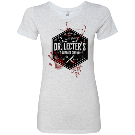 T-Shirts Heather White / Small Dr. Lecter's Gourmet Dining Women's Triblend T-Shirt