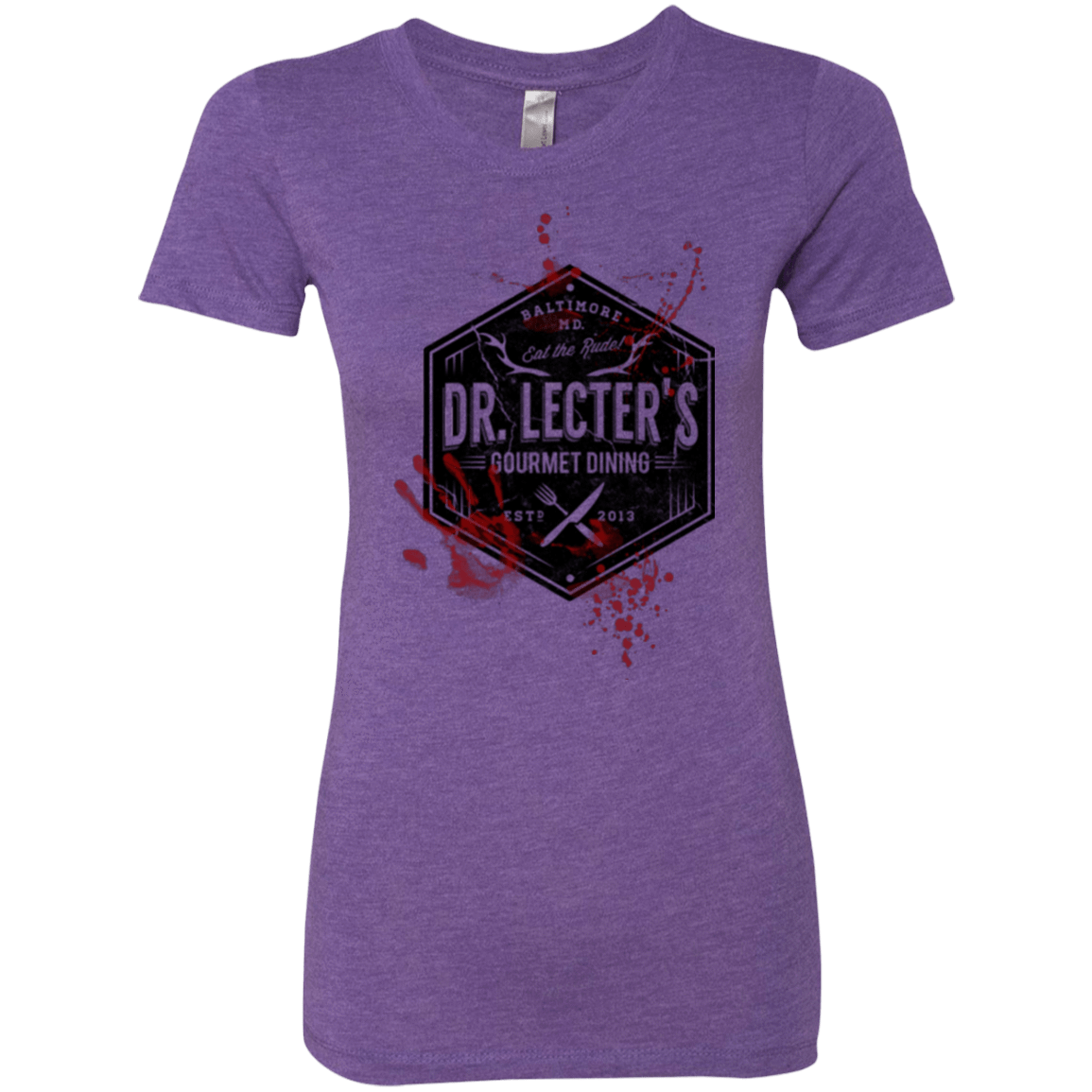 T-Shirts Purple Rush / Small Dr. Lecter's Gourmet Dining Women's Triblend T-Shirt