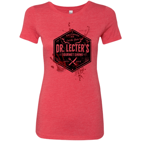 T-Shirts Vintage Red / Small Dr. Lecter's Gourmet Dining Women's Triblend T-Shirt