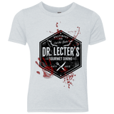 T-Shirts Heather White / YXS Dr. Lecter's Gourmet Dining Youth Triblend T-Shirt