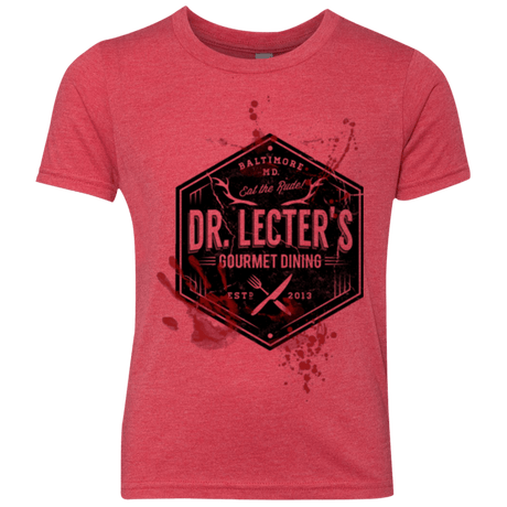 T-Shirts Vintage Red / YXS Dr. Lecter's Gourmet Dining Youth Triblend T-Shirt