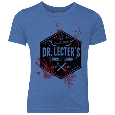 T-Shirts Vintage Royal / YXS Dr. Lecter's Gourmet Dining Youth Triblend T-Shirt