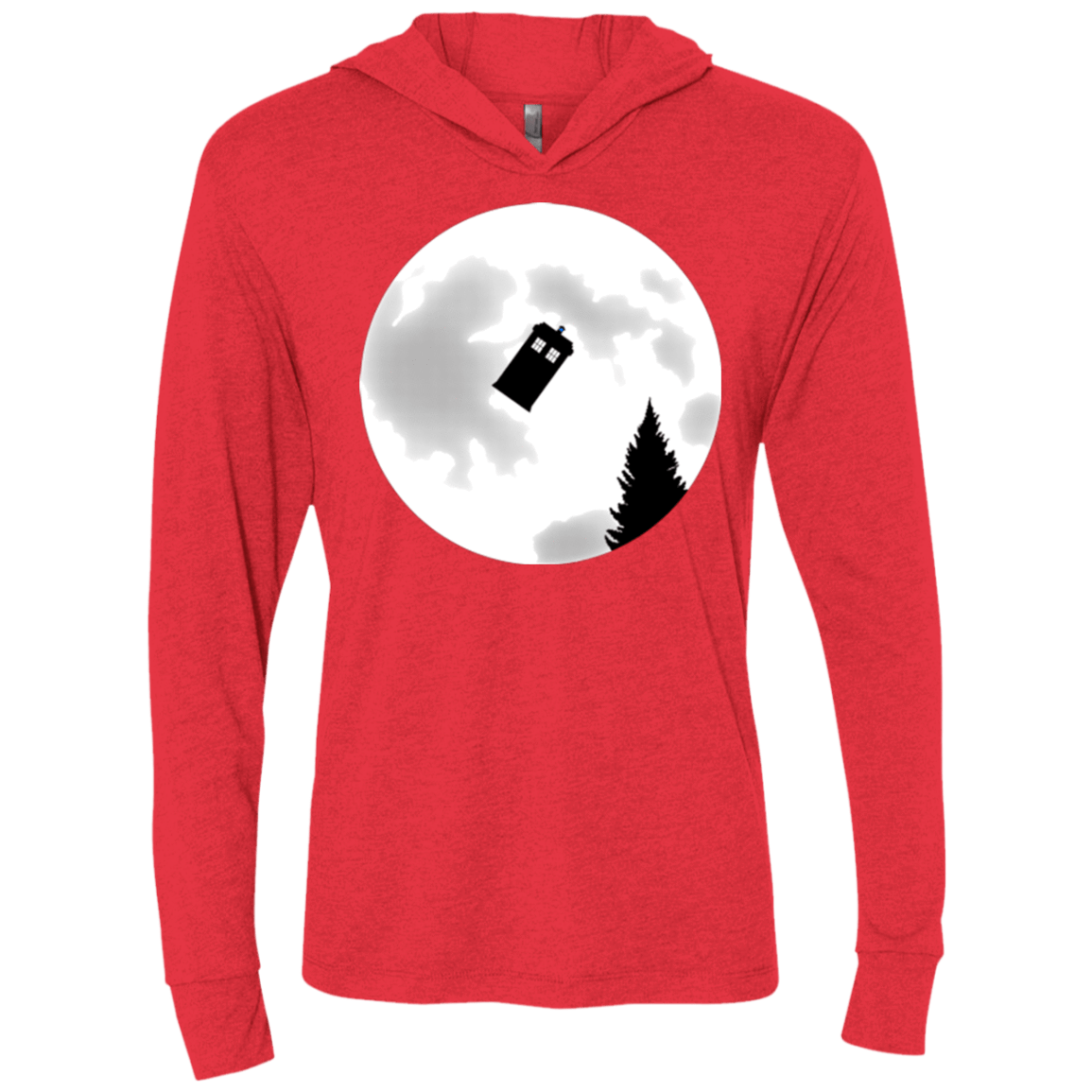 T-Shirts Vintage Red / X-Small Dr Phone Home Triblend Long Sleeve Hoodie Tee