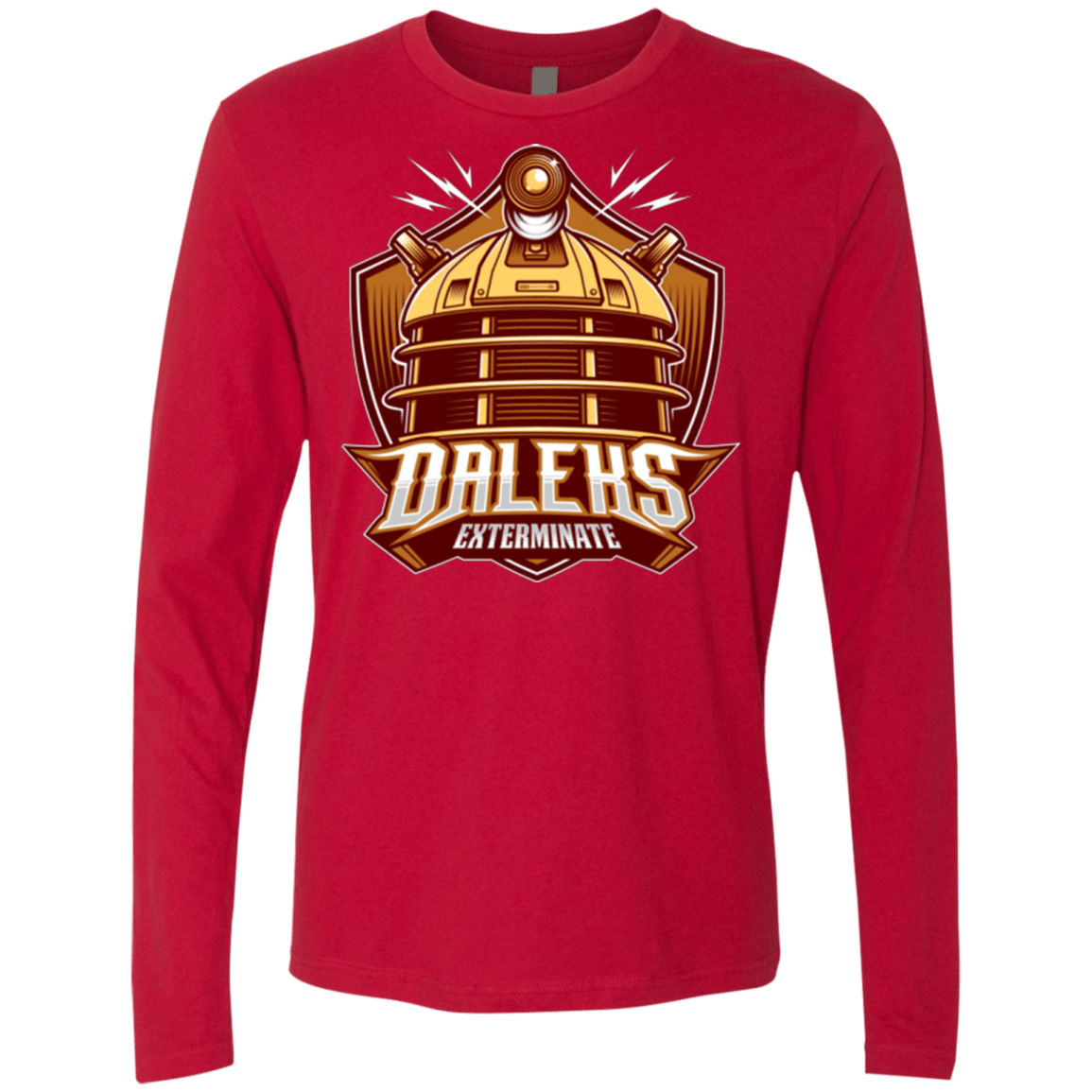 T-Shirts Red / Small Dr. Who Daleks Men's Premium Long Sleeve